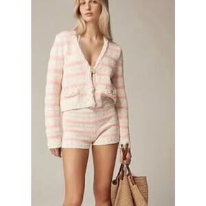 J.Crew Collection space-dyed sweater-short  - Small